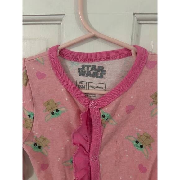 Star Wars 18 Month Footed Pajamas Girls Set of 2 - Picture 8 of 10